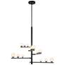 2_Kuzco Juniper LED 5 Head Black/Opal Glass Chandelier more views