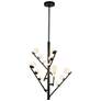 3_Kuzco Juniper LED 5 Head Black/Opal Glass Chandelier more views