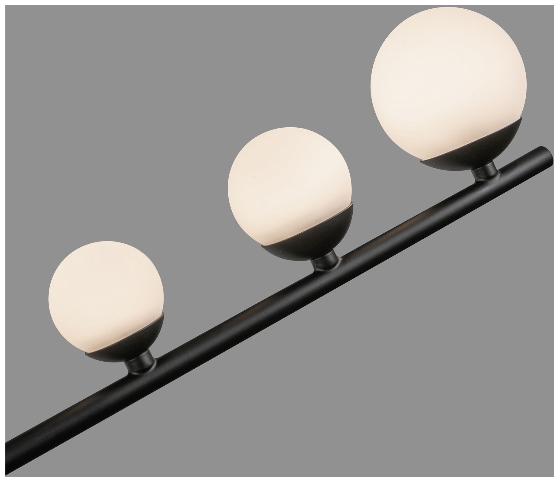 Image 4 Kuzco Juniper LED 5 Head Black/Opal Glass Chandelier more views