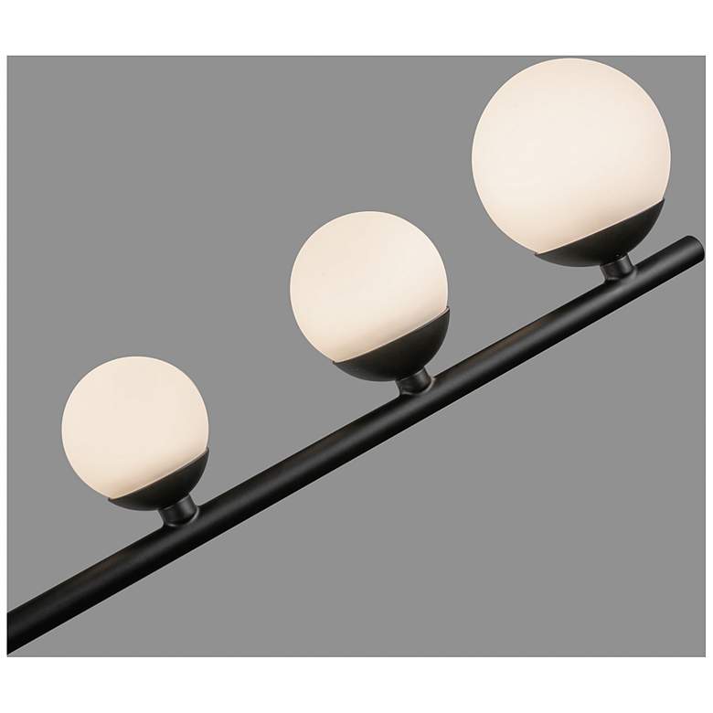 Image 4 Kuzco Juniper LED 5 Head Black/Opal Glass Chandelier more views