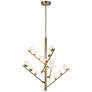 1_Kuzco Juniper LED 5 Head Brushed Gold/Opal Glass Chandelier