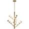 Kuzco Juniper LED 5 Head Brushed Gold/Opal Glass Chandelier
