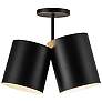3_Kuzco Keiko E26 14-in Black Semi-Flush Mount more views