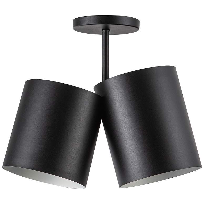 Image 4 Kuzco Keiko E26 14-in Black Semi-Flush Mount more views