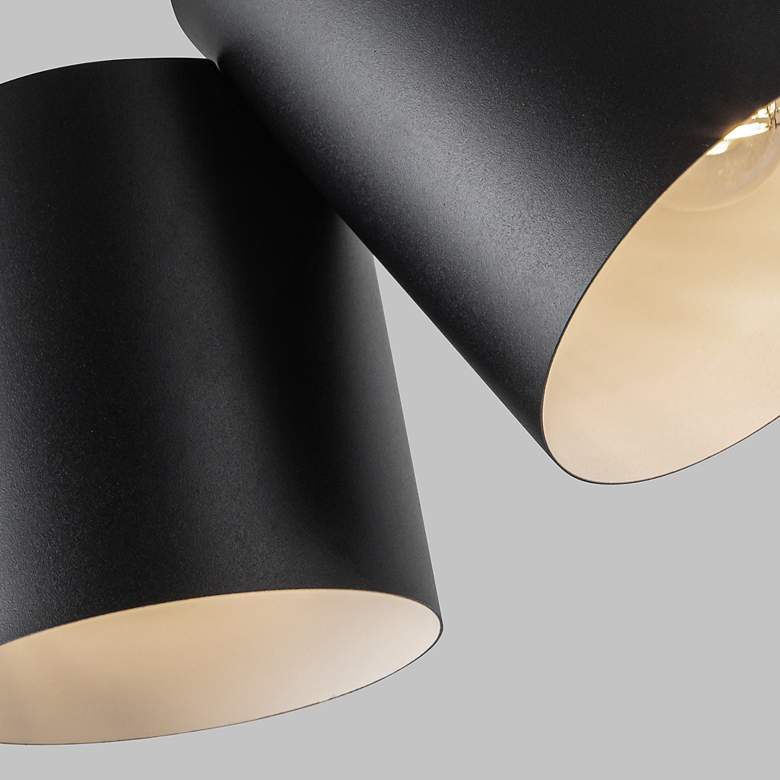 Image 5 Kuzco Keiko E26 14-in Black Semi-Flush Mount more views