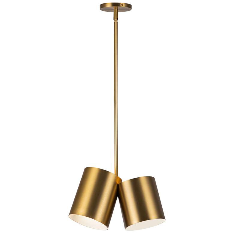 Image 1 Kuzco Keiko E26 14-in Brushed Gold Pendant