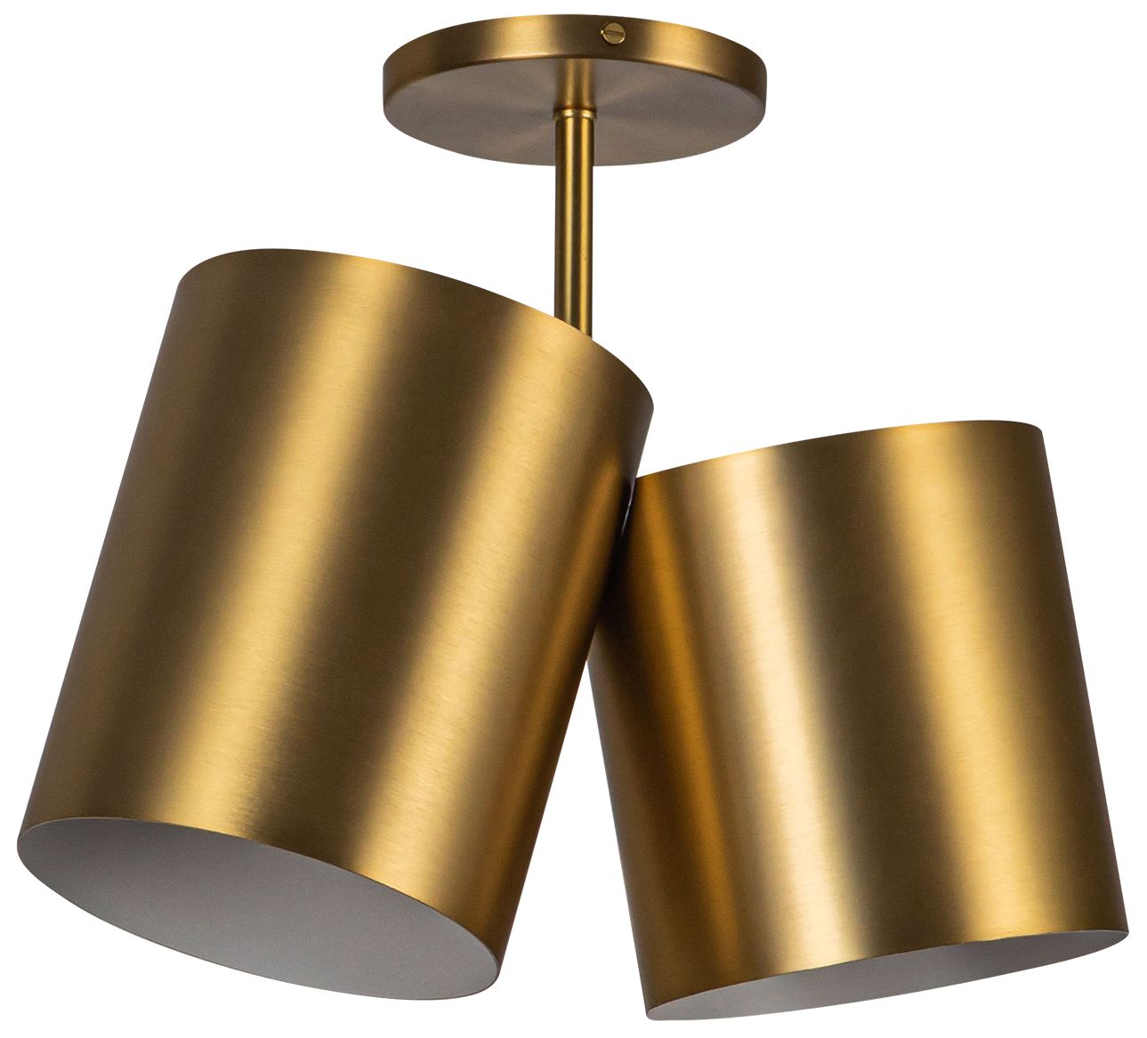 Image 2 Kuzco Keiko E26 14-in Brushed Gold Semi-Flush Mount more views