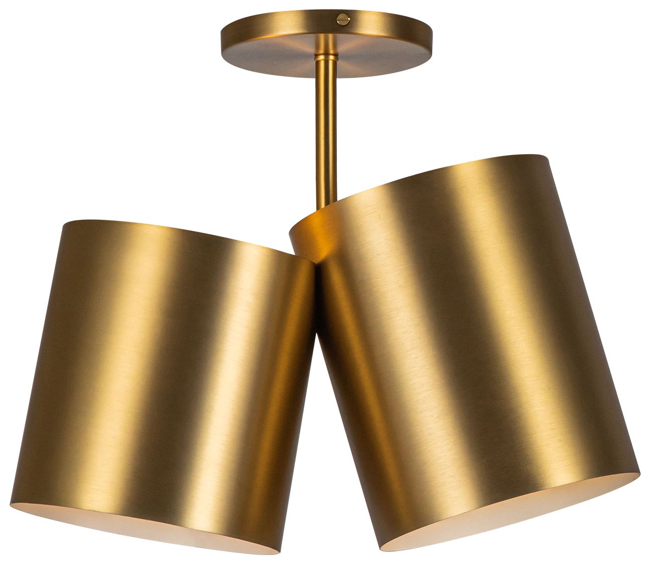 Image 3 Kuzco Keiko E26 14-in Brushed Gold Semi-Flush Mount more views