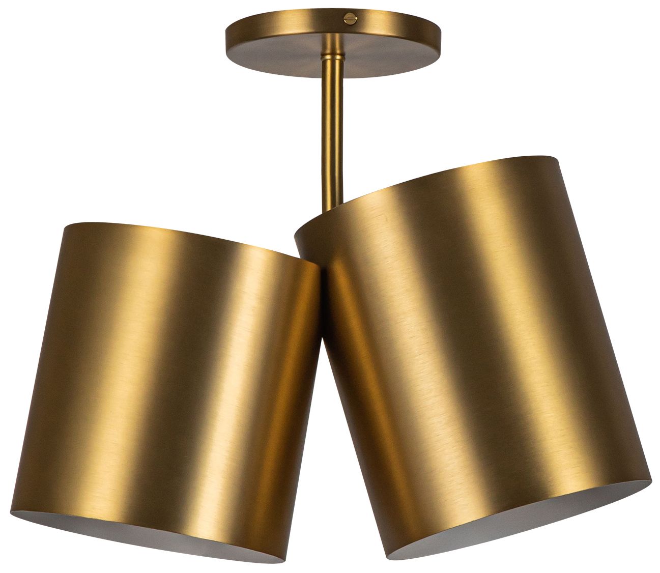 Image 4 Kuzco Keiko E26 14-in Brushed Gold Semi-Flush Mount more views