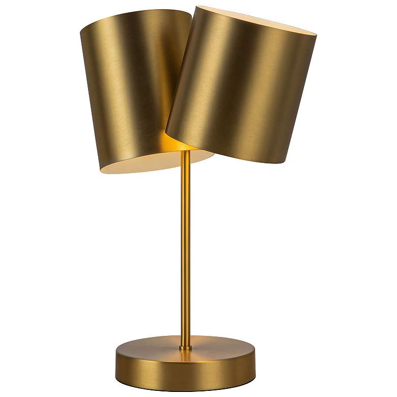Image 5 Kuzco Keiko E26 14-in Brushed Gold Table Lamp more views