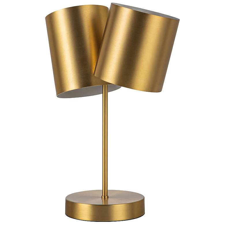 Image 6 Kuzco Keiko E26 14-in Brushed Gold Table Lamp more views