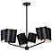 Kuzco Keiko E26 30-in Black Chandelier