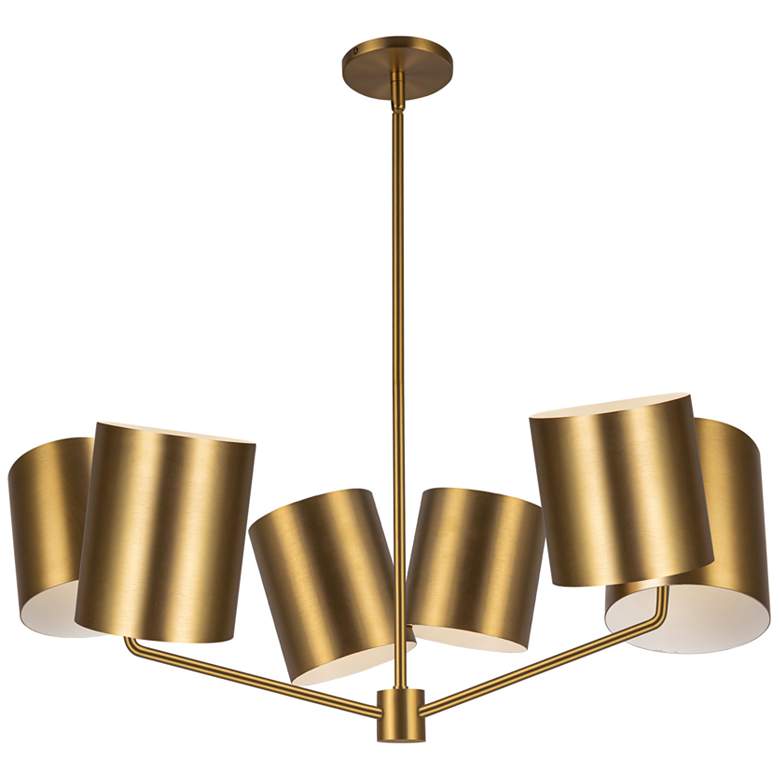 Image 1 Kuzco Keiko E26 30-in Brushed Gold Chandelier