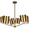 Kuzco Keiko E26 30-in Brushed Gold Chandelier