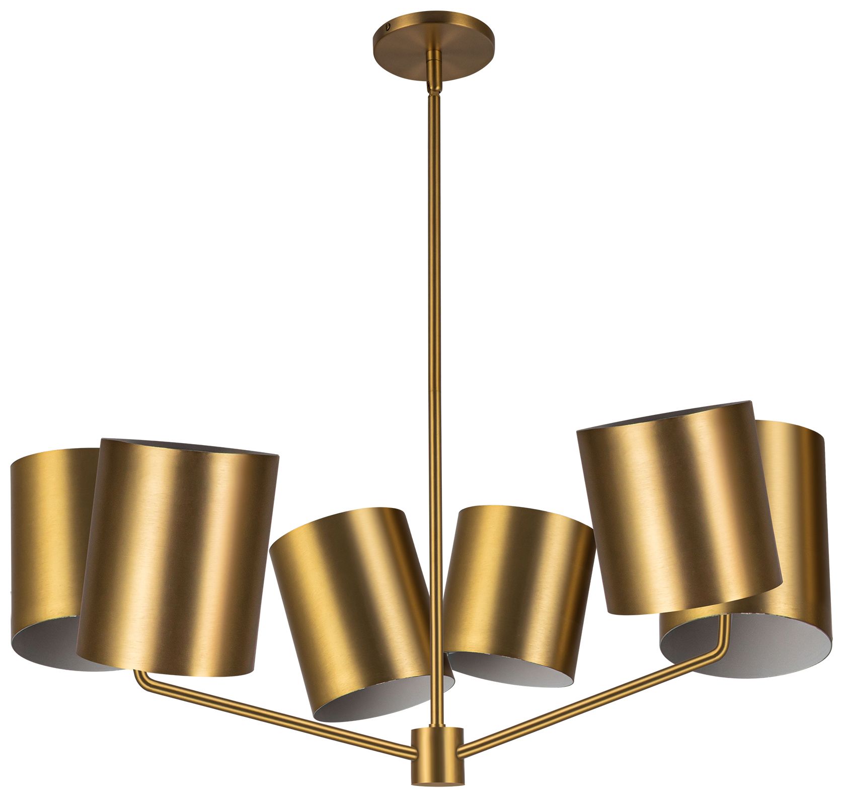 Image 2 Kuzco Keiko E26 30-in Brushed Gold Chandelier more views