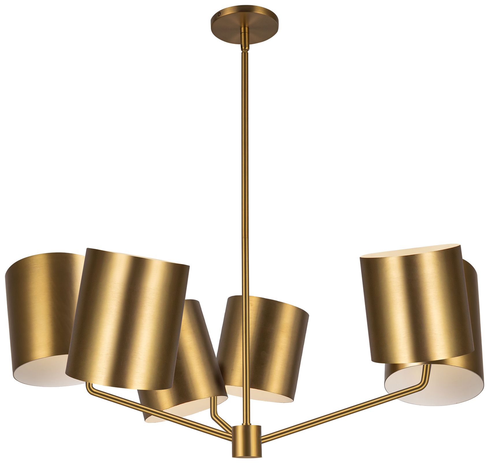 Image 3 Kuzco Keiko E26 30-in Brushed Gold Chandelier more views