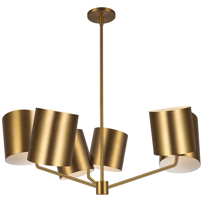 Image 3 Kuzco Keiko E26 30-in Brushed Gold Chandelier more views