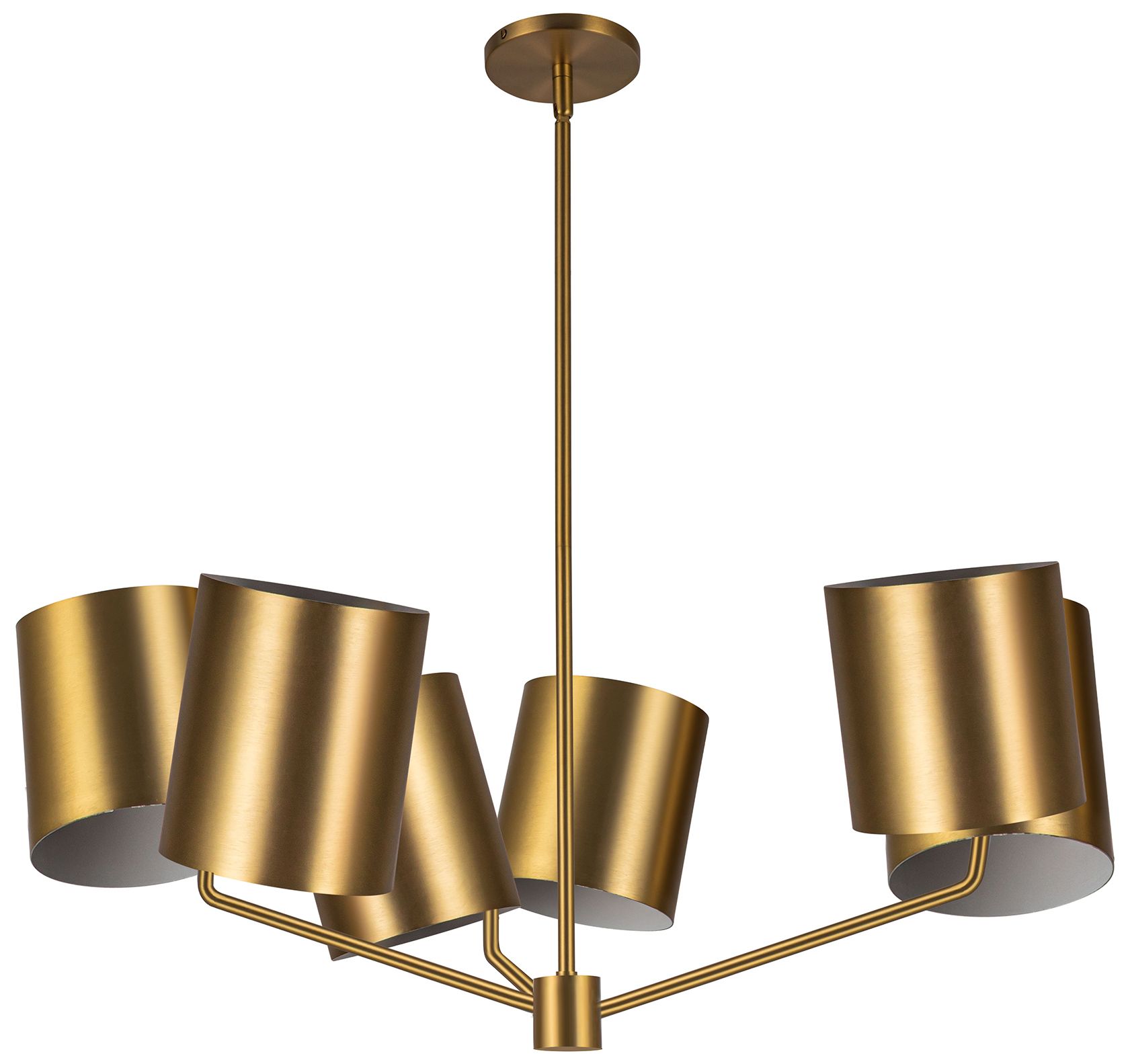 Image 4 Kuzco Keiko E26 30-in Brushed Gold Chandelier more views