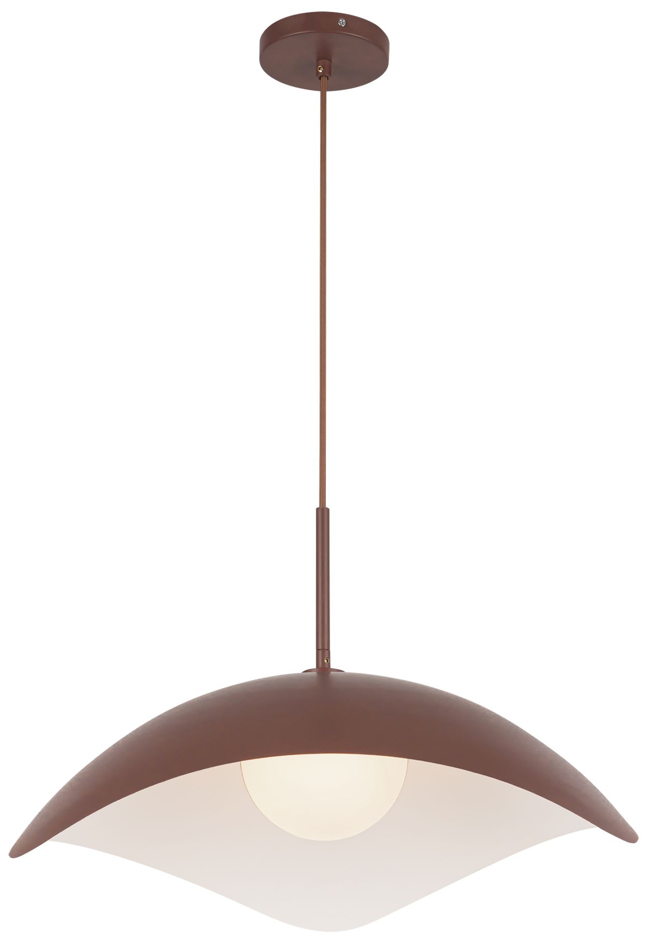 Image 3 Kuzco Kirby E26 22-in Burgundy Pendant more views