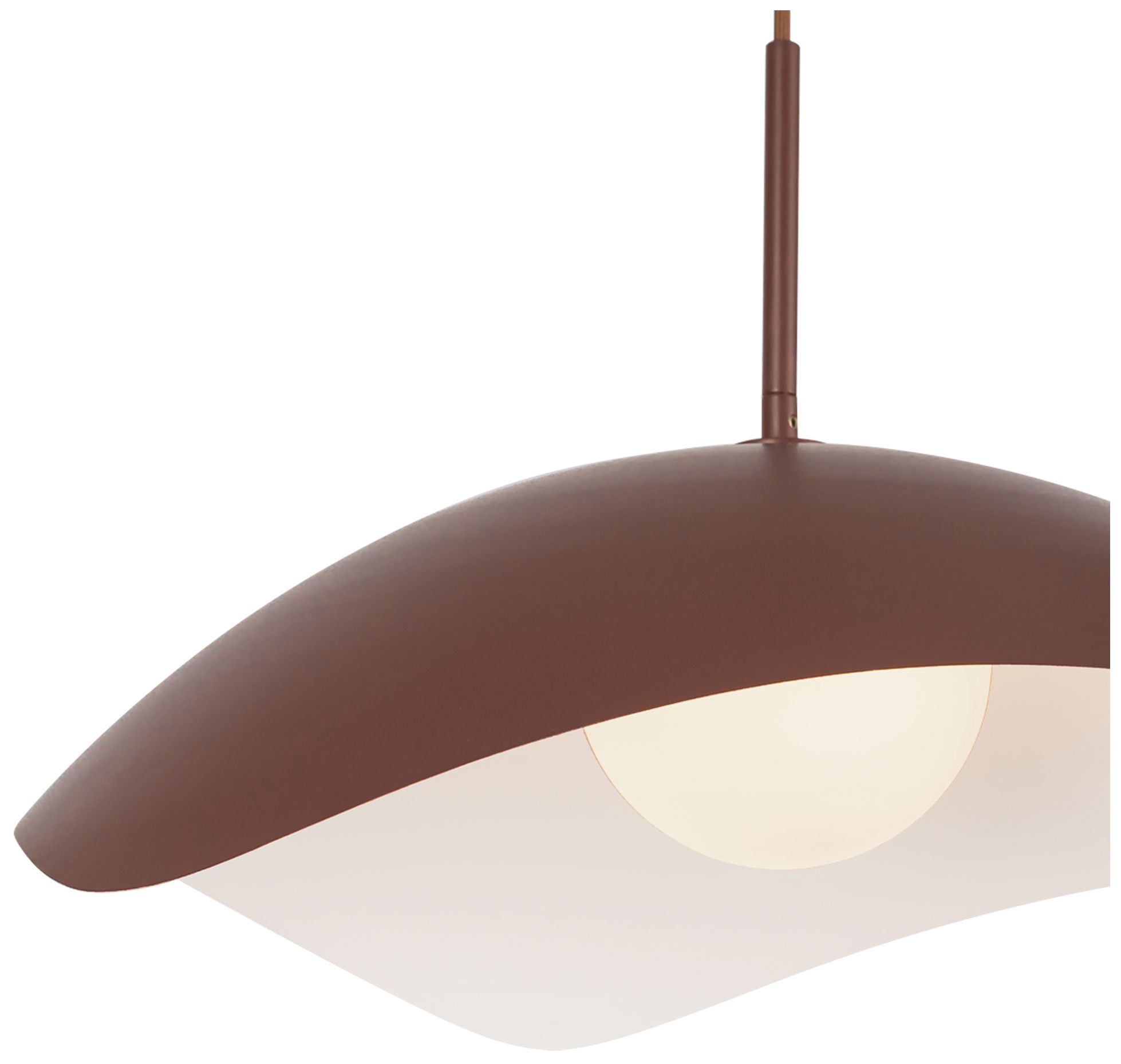 Image 4 Kuzco Kirby E26 22-in Burgundy Pendant more views