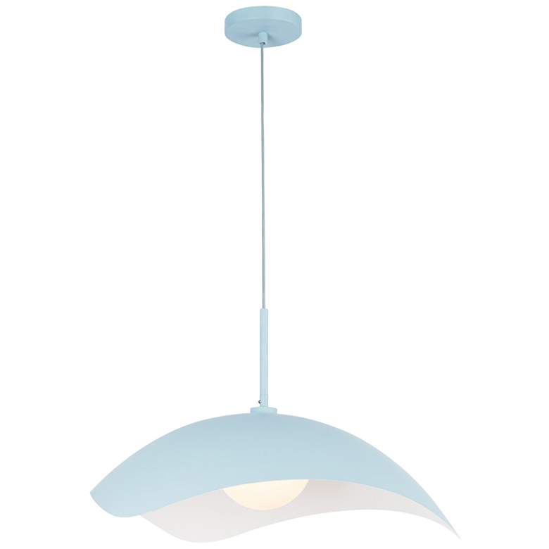 Image 1 Kuzco Kirby E26 22-in Cerulean Pendant