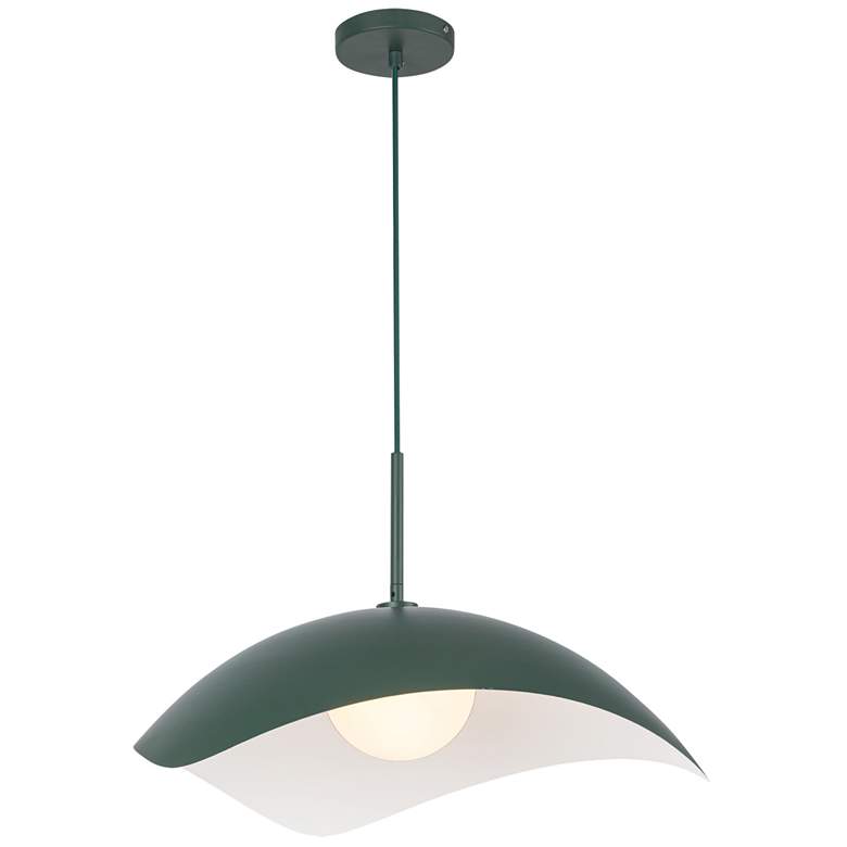 Image 1 Kuzco Kirby E26 22-in Pine Green Pendant
