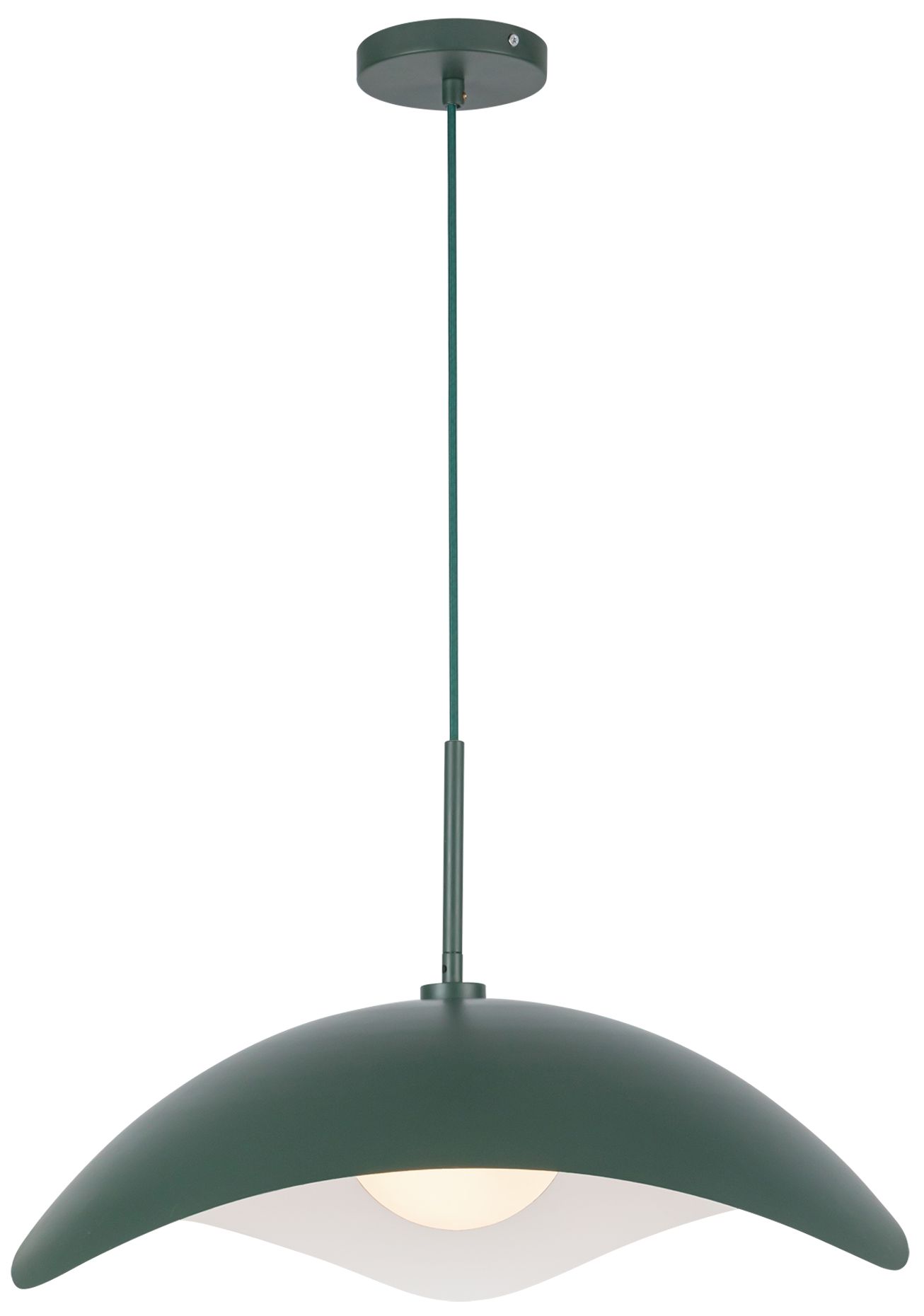 Image 2 Kuzco Kirby E26 22-in Pine Green Pendant more views