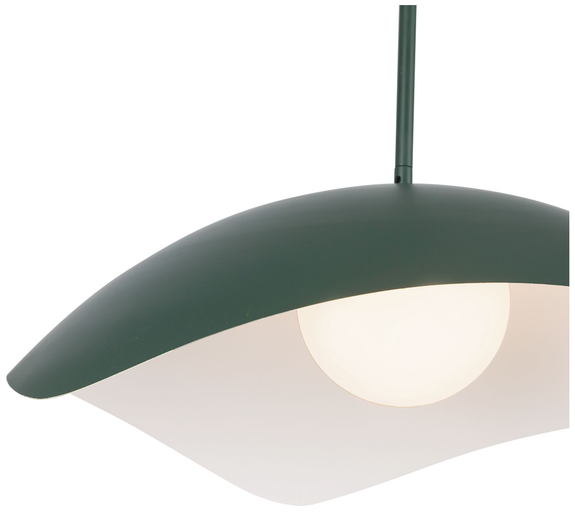 Image 3 Kuzco Kirby E26 22-in Pine Green Pendant more views