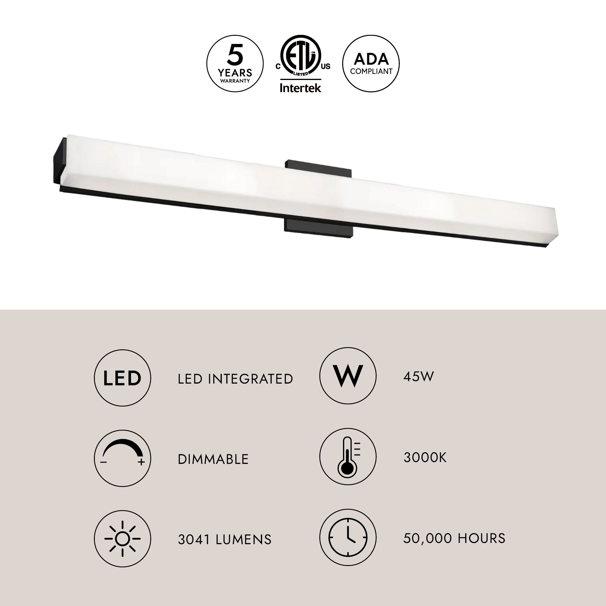 Image 3 Kuzco Latitude LED 37-in Brushed Gold Vanity Light more views