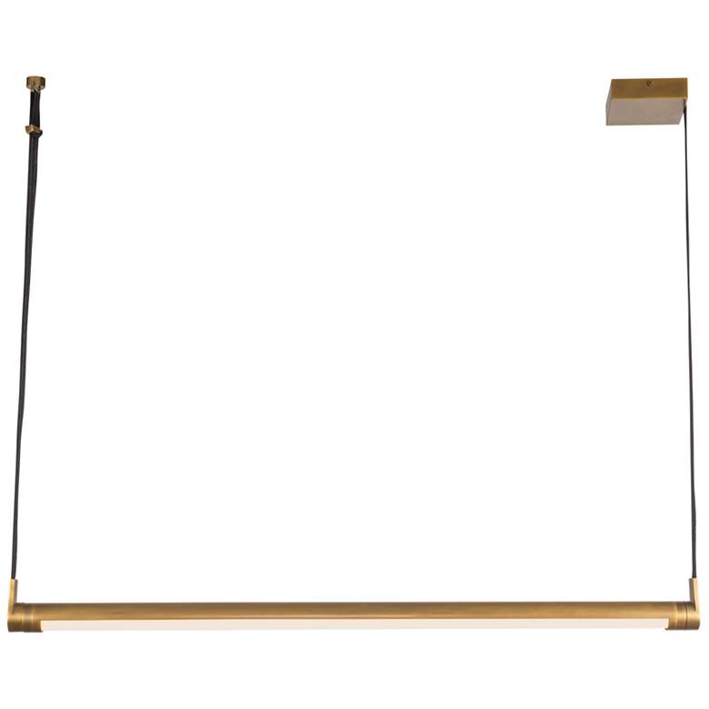 Image 1 Kuzco Laurence LED 41-in Vintage Brass Linear Pendant