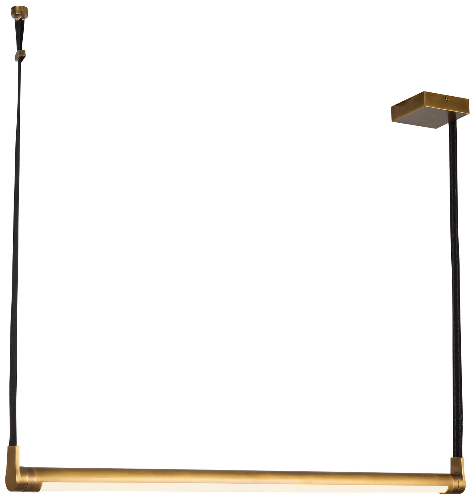 Image 2 Kuzco Laurence LED 41-in Vintage Brass Linear Pendant more views