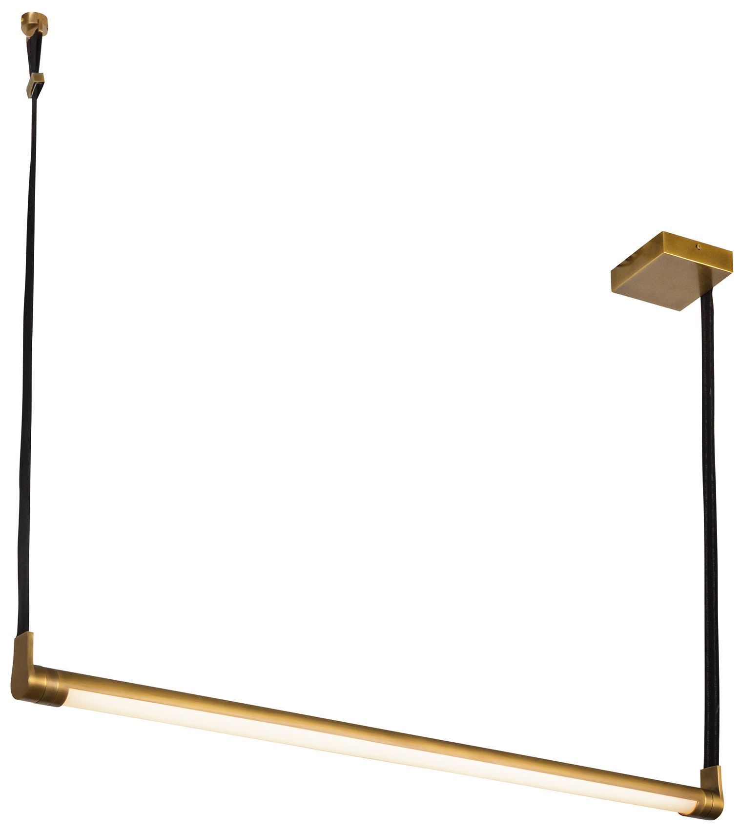 Image 3 Kuzco Laurence LED 41-in Vintage Brass Linear Pendant more views