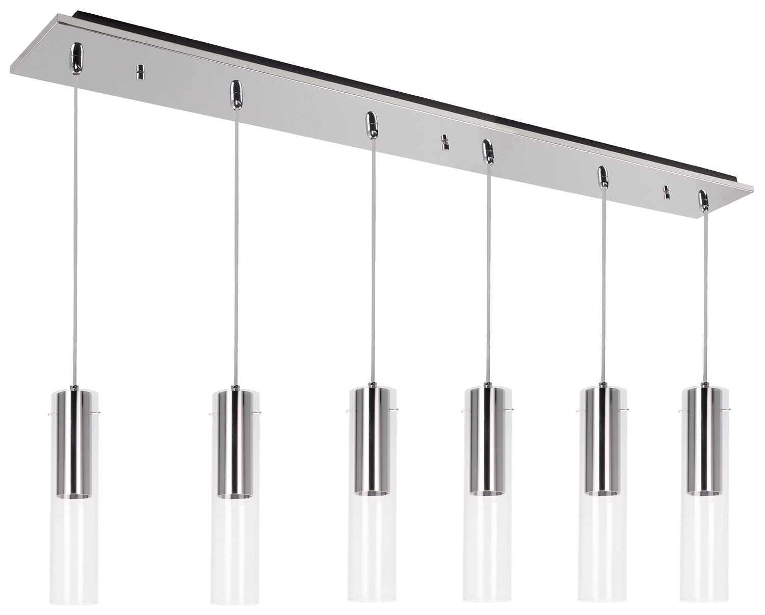Kuzco Lena 41-in Chrome 6-Light Multi Pendant
