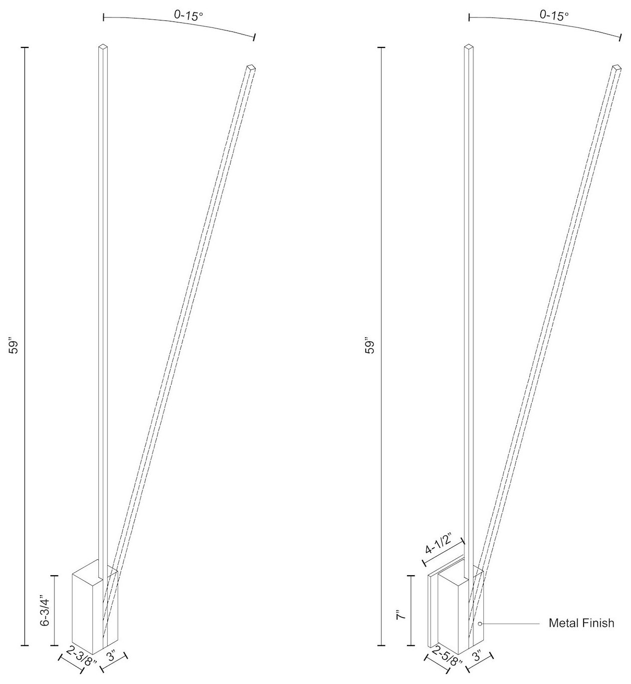 Image 3 Kuzco Lever LED 60-in White Wall Sconce more views