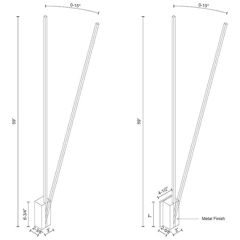 Image 3 Kuzco Lever LED 60-in White Wall Sconce more views