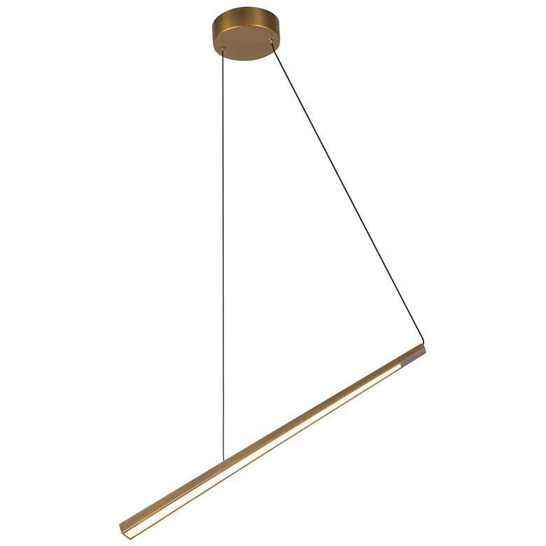 Image 1 Kuzco Lex LED 24-in Vintage Brass Linear Pendant