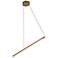 Kuzco Lex LED 24-in Vintage Brass Linear Pendant