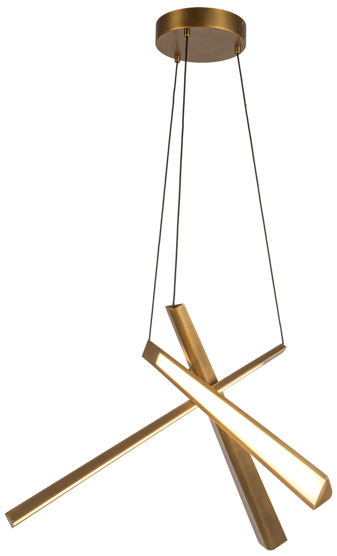 Image 4 Kuzco Lex LED 27-in Vintage Brass LED Chandelier more views