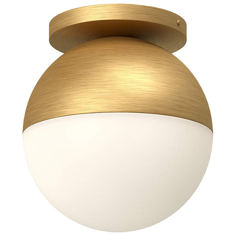 Image 1 Kuzco Lighting Monae 10" Brushed Gold Opal Glass Modern Ceiling Light