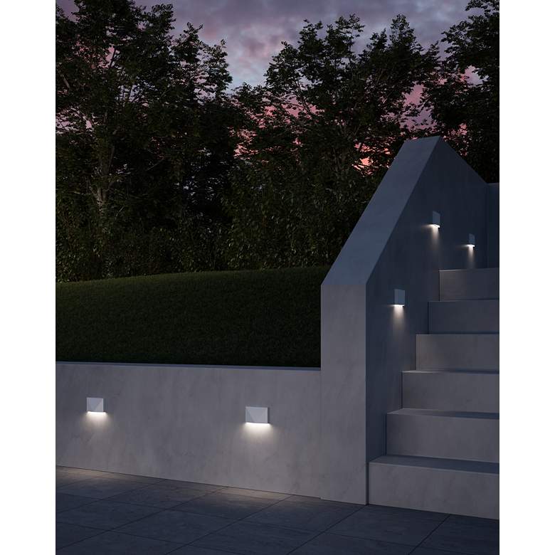 Image 2 Kuzco Lio 5" Wide White Horizontal LED Outdoor Step Light more views