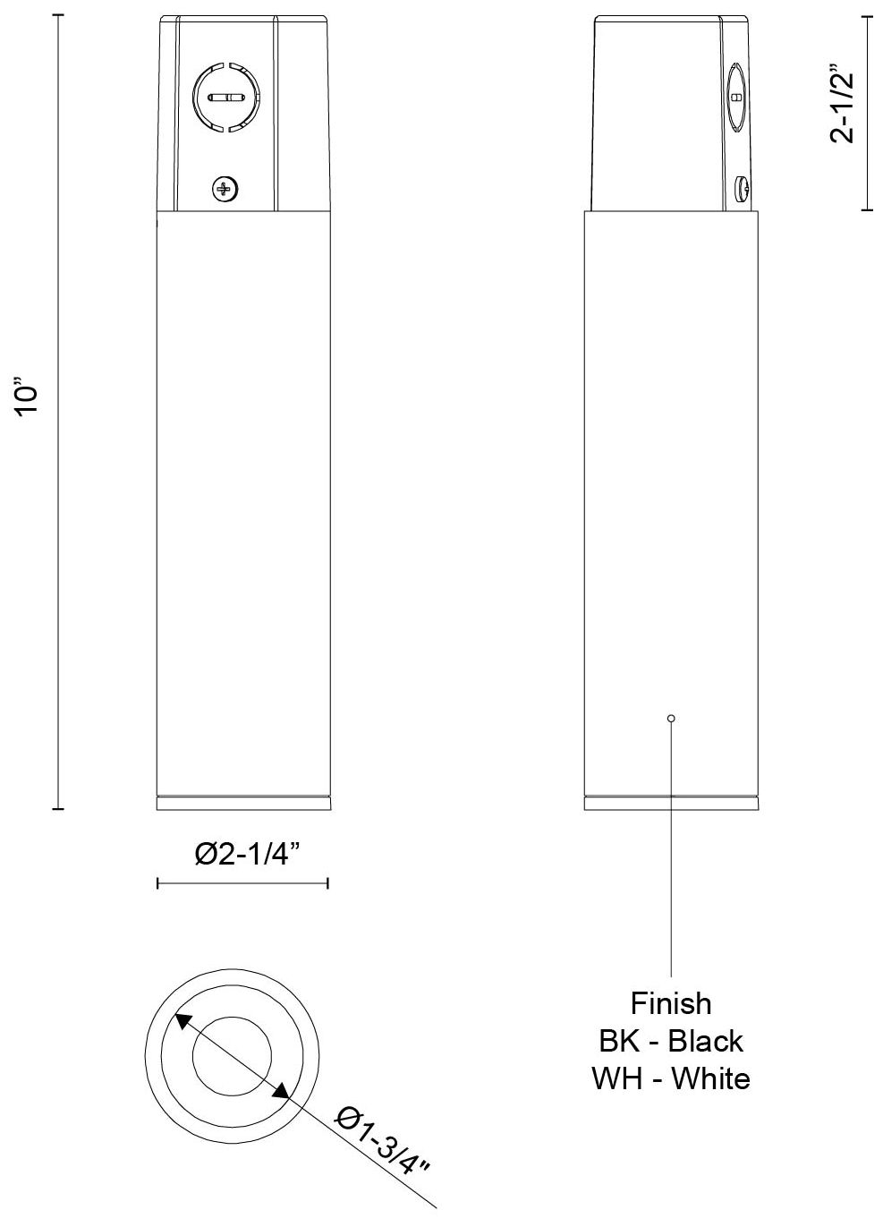Image 2 Kuzco Lorna 10-in (2-in Dia.) White LED Concrete Ceiling Mount more views