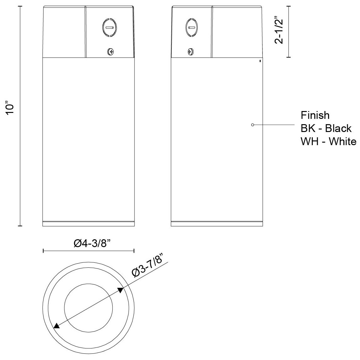 Image 2 Kuzco Lorna 10-in (4-in Dia.) Black LED Concrete Ceiling Mount more views