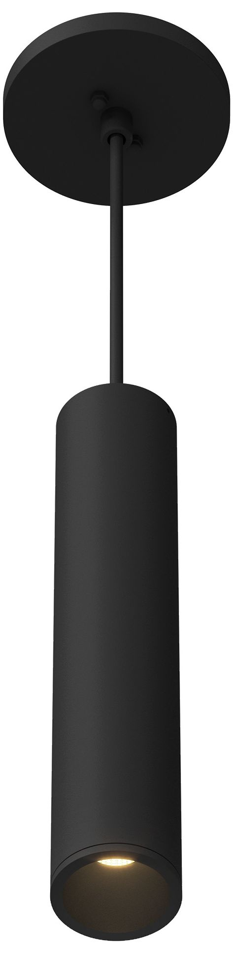 Kuzco Lorna 12-in (2-in Dia.) 36 Degree Optic Black LED Pendant