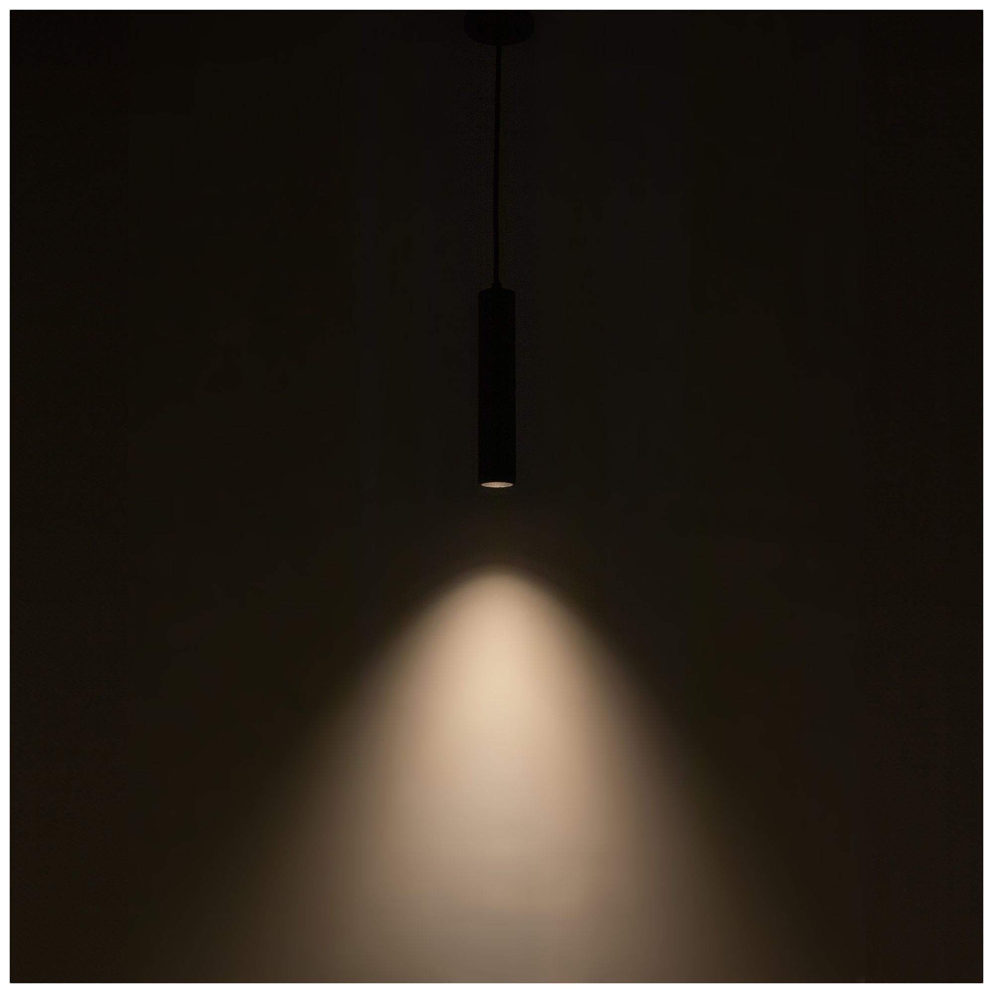 Image 5 Kuzco Lorna 12-in (2-in Dia.) 36 Degree Optic Black LED Pendant more views