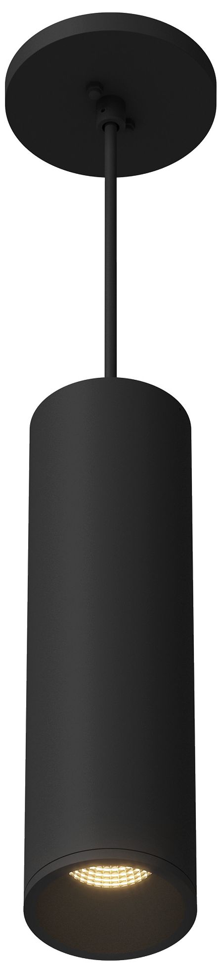 Kuzco Lorna 12-in (3-in Dia.) 36 Degree Optic Black LED Pendant