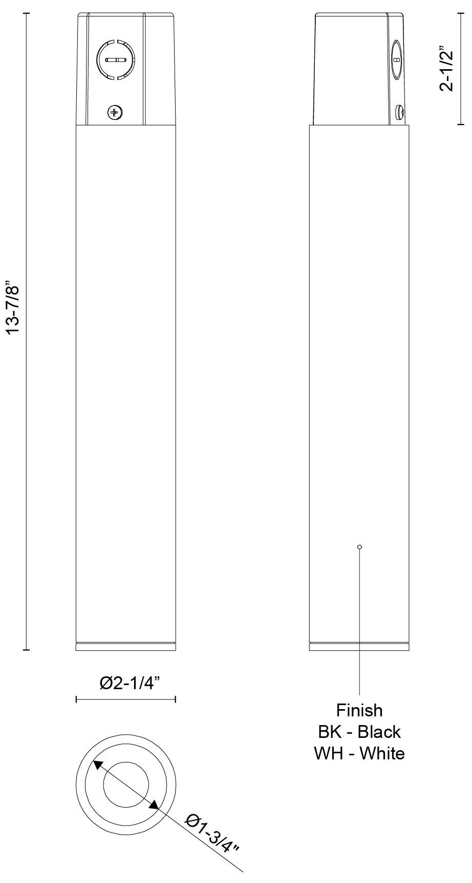 Image 5 Kuzco Lorna 13-in (2-in Dia.) Black LED Concrete Ceiling Mount more views