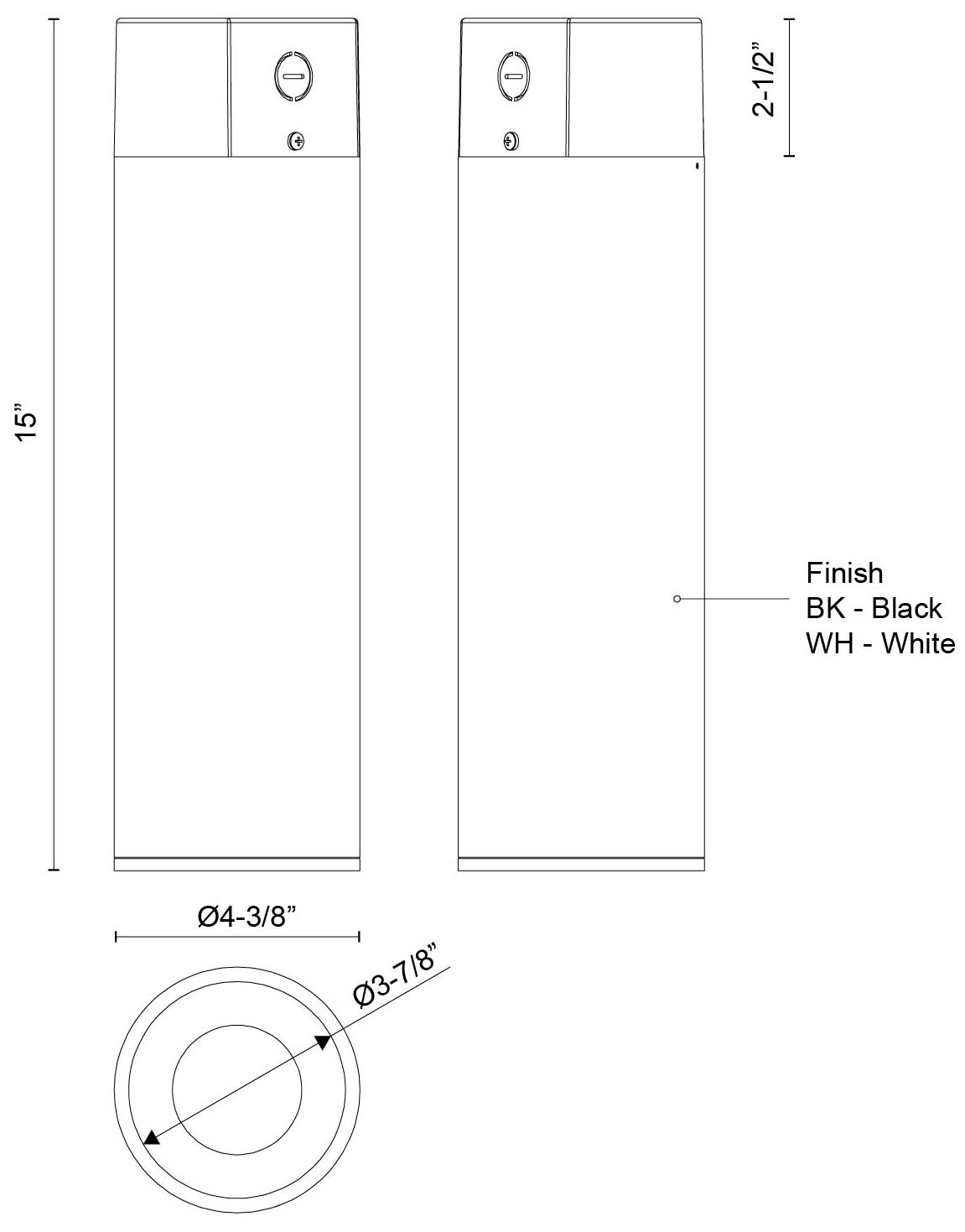 Image 2 Kuzco Lorna 15-in (4-in Dia.) White LED Concrete Ceiling Mount more views