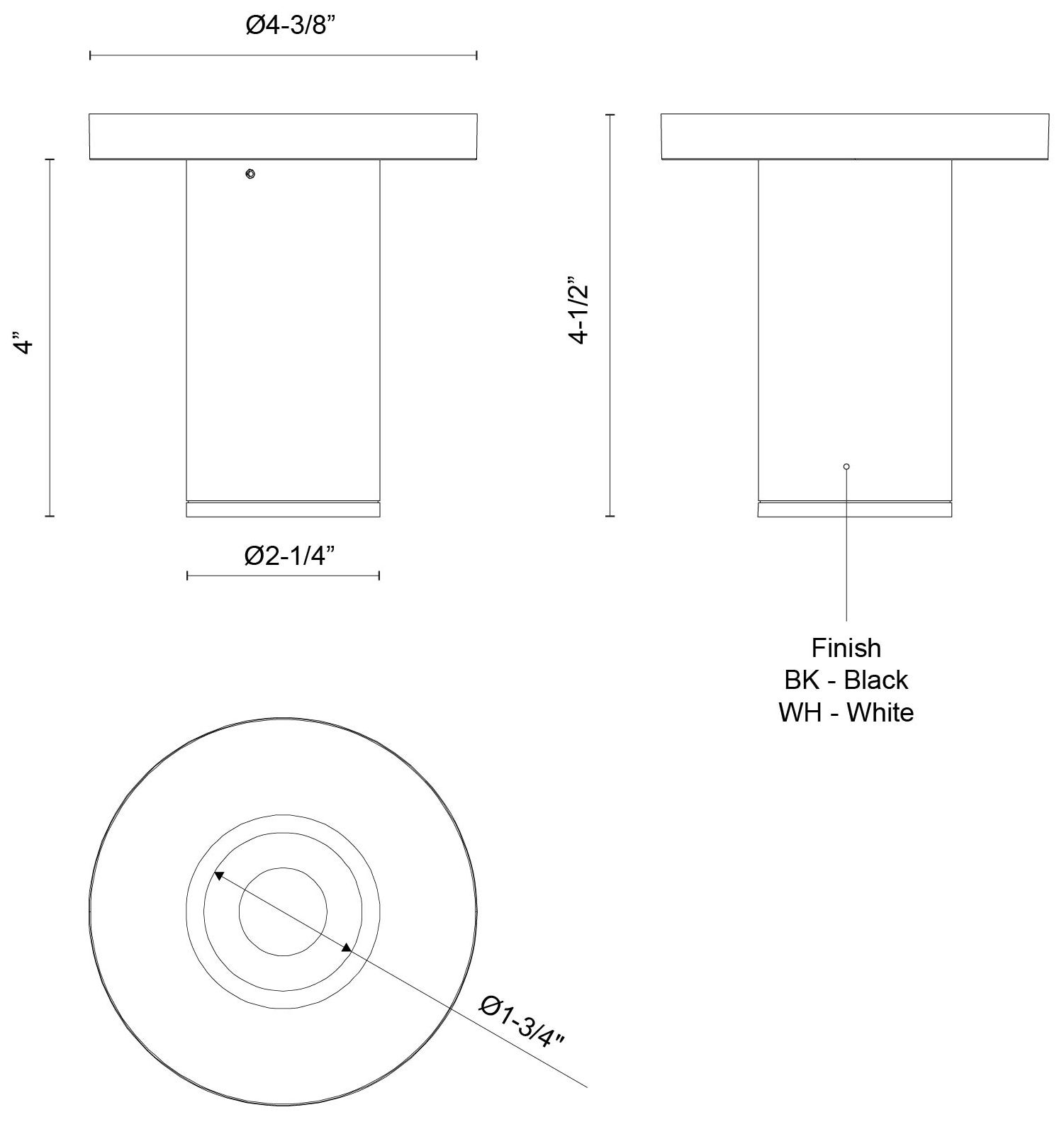 Image 3 Kuzco Lorna 4-in (2-in Dia.) 36 Degree Optic White LED Ceiling Mount more views