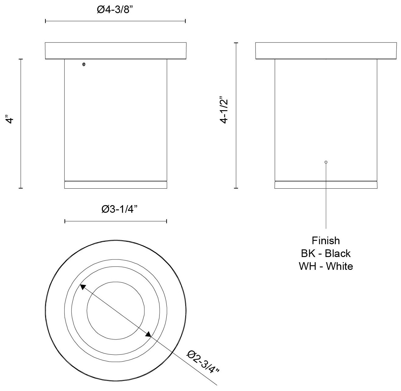 Image 5 Kuzco Lorna 4-in (3-in Dia.) 36 Degree Optic Black LED Ceiling Mount more views