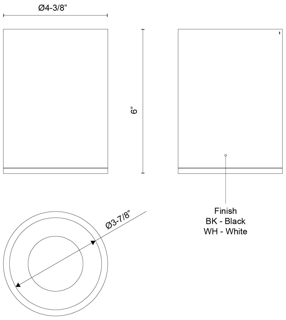 Image 6 Kuzco Lorna 6-in (4-in Dia.) 36 Degree Optic Black LED Flush Mount more views